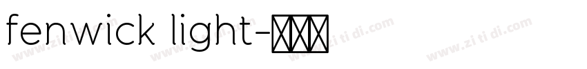 fenwick light字体转换